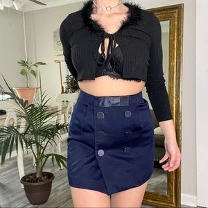 Vintage 1980s J.Crew Navy Mini Skirt